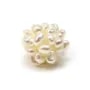 Boule de perles d'eau douce blanche, de taille 13-14mm x 1pc