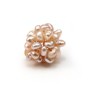 Boule de perles d'eau douce de couleur mauve, de taille 13-14mm x 1pc