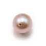 Pearl freshwater violet 8-10mm  demi tron 0.6mm  x 1pc