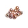 Freshwater cultured pearl half drilled purple, in oval shape, in size of 7-7.5mm x 2pcs