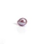 Freshwater cultured pearl half drilled purple, in oval shape, in size of 7-7.5mm x 2pcs