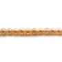 Perles de culture d'eau douce, saumon, semi-ronde 4-5mm x 37cm