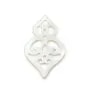 Nacre grise gourde ajourée 16x26mm x 1pc