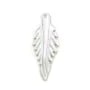 Nacre de couleur blanche, en forme de feuille, 8 * 20mm x 1pc
