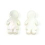 Nacre blanche garcon x 2pcs