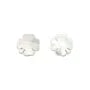 Nacre blanche en forme de trèfle à 4 feuilles 13mm x 1pc