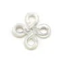 Nacre blanche en noeud chinois 15mm x 1pc