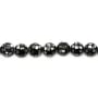 Nacre grise en boule sur fil 8mm x 40cm