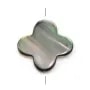 Nacre grise trèfle sur fil 18mm x 40cm