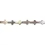 Nacre grise Croix 9x11mm x 40cm (34pcs)