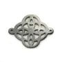 Nacre grise en motif celtique ajouré 18x24mm x 1pc