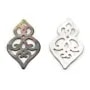 Nacre grise gourde ajourée 16x26mm x 1pc