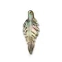 Nacre de couleur grise, en forme de feuille, 8 * 20mm x 1pc