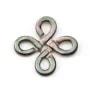 Nacre grise en noeud chinois 20mm x 1pc