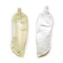Nacre jaune en forme de feuille x 1pc