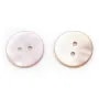 Nacre rose en forme de  bouton rond 2x20mm x 1pc