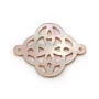 Nacre rose en motif celtique ajouré 18x24mm x 1pc