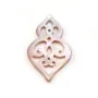 Nacre blanche gourde ajourée 16x26mm x 1pc