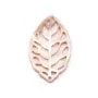 Nacre grise feuille ajourée 15x25mm x 1pc