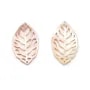 Nacre grise feuille ajourée 15x25mm x 1pc