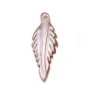 Nacre de couleur rose, en forme de feuille, 8 * 20mm x 1pc