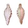 Pink mother-of-pearl, in shape of leaf, 8 * 20mm x 1pc