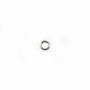 Anneaux  Rond Soudé 4 x 0,6mm argent 925 rhodié x10 st