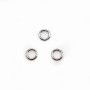 Anneaux  Rond Soudé 4 x 0,6mm argent 925 rhodié x10 st