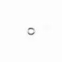 Anneaux  Rond Soudé 4 x 0,6mm argent 925 rhodié x10 pcs
