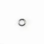 Anneaux rond soudé 5mm en argent 925 rodhié