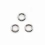 Anneaux rond soudé 5mm en argent 925 rodhié