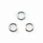 925 Silver, Welded Round Closed Rings, 6x0.8mm, X10pcs
