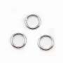 Anneaux ronds Fermés 8x1mm argent 925 x10 PCS