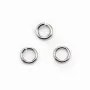 Anneaux ouverts 5x0,6 mm argent 925 rhodie   x 10pcs