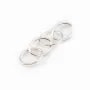 Quatre anneaux ovales, 8x6mm, argent 925 x 2pcs 