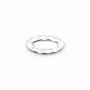 Hammerblow Rings Oval Silver 925  7x13mm x 4pcs