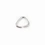 Anneaux ouverts triangulaires 4x4x0,6 mm argent 925 rhodie x20PCS