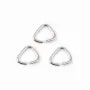 Anneaux ouverts triangulaires 4x4x0,6 mm argent 925 rhodie x20PCS
