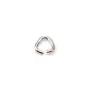 925 Silver, Open Triangle-shape, 6x6x0.6mm, x 20pcs