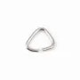 925 Silver rhodium, Open Triangle-shaped, 5x5x0.6mm, x 20pcs