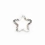 Anneaux de jonction étoile, martelés, argent 925, 11.5mm, x 2pcs