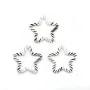 Anneaux de jonction étoile, martelés, argent 925, 11.5mm, x 2pcs