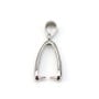 Bélière en argent 925 rhodié 10x22mm x 1pc