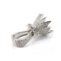 Attach pompom with strass ,sterling silver 925 rhodium,23mm x 1pc