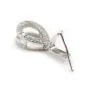 Silver 925 Rhodium Bail  with  strasses 18mm x 1 pcs 
