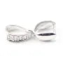 Argent 925 Rhodié Bélière  avec 1 strasses18mm x 1 pcs 