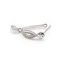 Silver 925 Rhodium Ark bail with Strasses11x22mm x  1 pcs