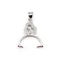 Bail with strass, Silver 925 Rhodium 14x22mm x 1pc