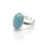 Bague réglable en argent 925, avec un support oval 13x18mm x 1pc