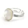 Bague   réglable support rond 12mm en argent 925 x 1pc